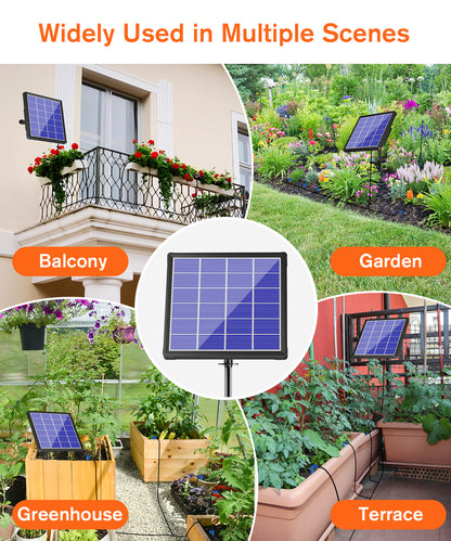 Antfraer Solar Drip Irrigation System, Solar Watering System with 2200mAh Battery